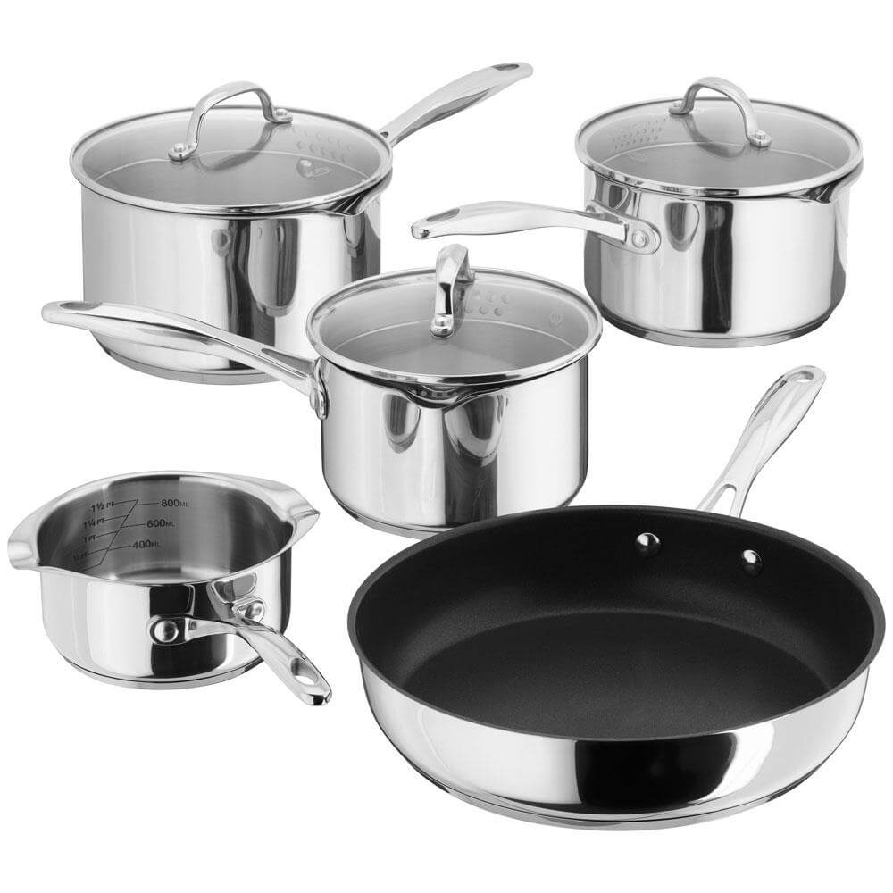 Stellar 7000 5 Piece Stainless Steel Pan Set